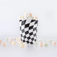 Meri Meri - Halloween Checker Cups - Cadılar Bayramı Damalı Bardaklar (8'li) Gizden Gelenler
