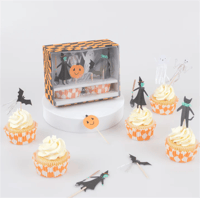 Meri Meri - Happy Halloween Cupcake Kit - Cadılar Bayramı Cupcake Kit (24'lü) Gizden Gelenler
