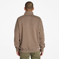 Timberland Çeyrek Fermuarlı Erkek Sweatshirt Kahverengi