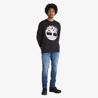 Timberland Core Logo Crew Erkek Sweatshirt Siyah