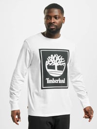 Timberland LS Front Stack Logo Tişört Beyaz