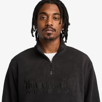 Timberland Linear Logo 1/4 Zip Polartec 200 Fleecez Erkek Polar Siyah