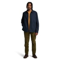 Timberland Windham Printed Fleece Shacket Erkek Ceket Dark Sapphire 