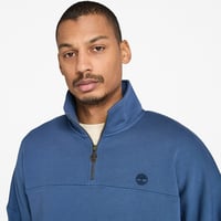 Timberland Çeyrek Fermuarlı Erkek Sweatshirt Mavi