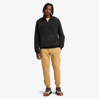 Timberland Linear Logo 1/4 Zip Polartec 200 Fleecez Erkek Polar Siyah