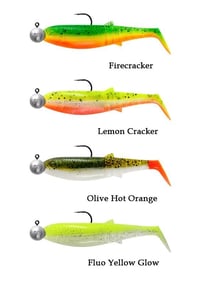 Savage Gear Cannibal Shad 8cm 5gr+7.5gr #2/0 Dark Water 4+4Pcs