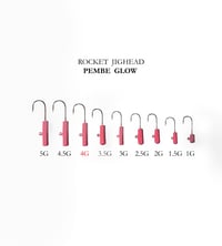 Alesta Rocket Jighead Pembe Glow 4P