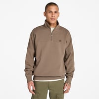 Timberland Çeyrek Fermuarlı Erkek Sweatshirt Kahverengi