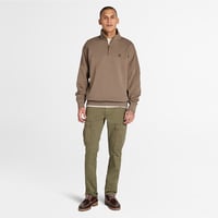 Timberland Çeyrek Fermuarlı Erkek Sweatshirt Kahverengi