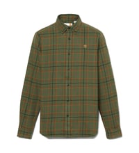 Timberland Midweight Flannel Check Erkek Gömlek Dark Wheat Boot