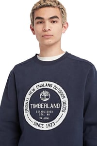 Timberland Elevated Brand Carrier Crew Erkek Sweatshirt Lacivert