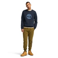 Timberland Kennebec River Tree Logo Crew Erkek Sweatshirt Dark Sapphire