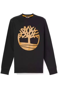 Timberland Kennebec River Tree Logo Crew Erkek Sweatshirt Black Wheat