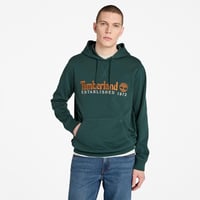 Timberland Established 1973 Logo Erkek Sweatshirt Koyu Yeşil