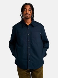 Timberland Windham Printed Fleece Shacket Erkek Ceket Dark Sapphire 