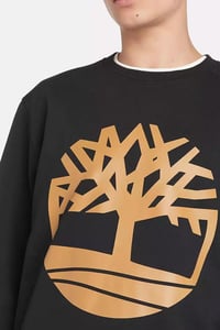 Timberland Kennebec River Tree Logo Crew Erkek Sweatshirt Black Wheat