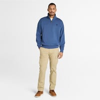 Timberland Çeyrek Fermuarlı Erkek Sweatshirt Mavi