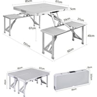 EBAX ALÜMİNYUM KATLANABİLİR PİKNİK KAMP MASASI