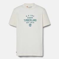 Timberland Refibra Front Graphic Erkek Tişört Beyaz