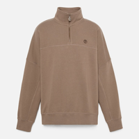 Timberland Çeyrek Fermuarlı Erkek Sweatshirt Kahverengi
