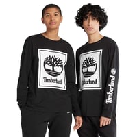 Timberland LS Front Stack Logo Tişört Siyah