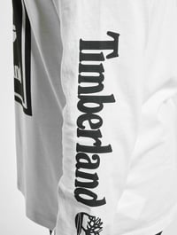 Timberland LS Front Stack Logo Tişört Beyaz