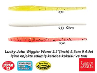 Lucky John Wiggler Worm 2.3''(inch) 5.8cm 9 Adet