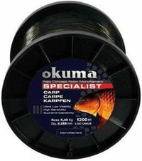 Okuma Carp 1200 mt 25,00 lb 11,36 kg 0,40 mm Camou Misina