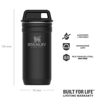 Stanley Adventure Çelik Shot Bardak ve Matara Seti Siyah