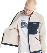 Timberland Highland Green Circle Erkek Fermuarlı Polar Bej