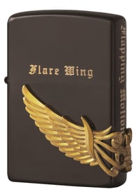 Zippo Scout Flower Wings - Black Gold