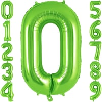 0 Rakam Açık Yeşil Folyo Balon 32-34