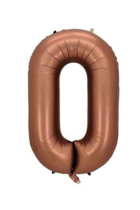 0 Rakam Karamel Folyo Balon 34 inç 76-82 cm