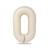 0 Rakam Krem Folyo Balon 34 inç 76-82 cm