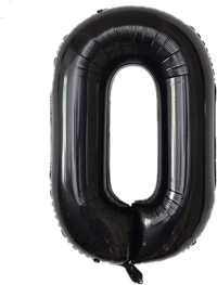 0 Siyah Rakam Folyo Balon 34