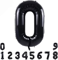 0 Siyah Rakam Folyo Balon 34