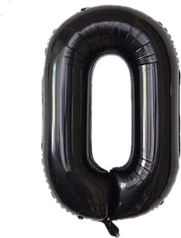 0 Siyah Rakam Folyo Balon 34