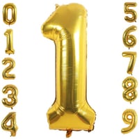 1 Bir Rakam Gold Folyo Balon 32-34