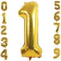 1 Bir Rakam Gold Folyo Balon 32-34