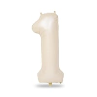 1 Rakam Krem Folyo Balon 34 inç 76-82 cm