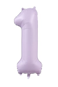 1 Rakam Lila Folyo Balon 40 inç 100 cm
