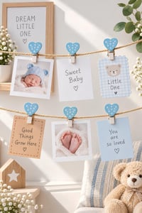 10 Adet 4 Cm Mavi Kalpli Süs Mandalı 