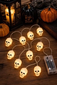 10'lu Kurukafa LED Işık Halloween Cadılar Bayramı Tavan ve Dekor Süsü