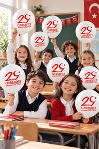 12 Inç 29 Ekim Cumhuriyet Bayramı Baskılı Balon Milli Bayram Süsü 10 Adet