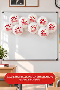 12 Inç 29 Ekim Cumhuriyet Bayramı Baskılı Balon Milli Bayram Süsü 10 Adet
