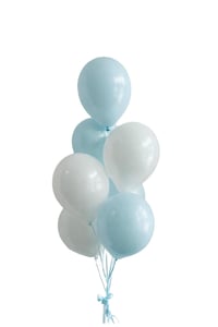12 İnç Mavi Beyaz Balon 10 adet
