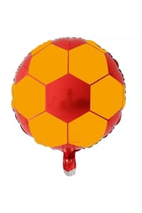 18 İnç Sarı Kırmızı Futbol Topu Folyo Balon – 45 cm