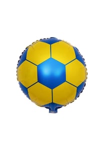 18 inç Sarı Lacivert Futbol Topu Folyo Balon-45 cm