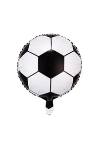 18 inç Siyah Beyaz Futbol Topu Folyo Balon-45 cm