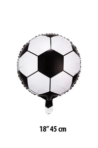 18 inç Siyah Beyaz Futbol Topu Folyo Balon-45 cm